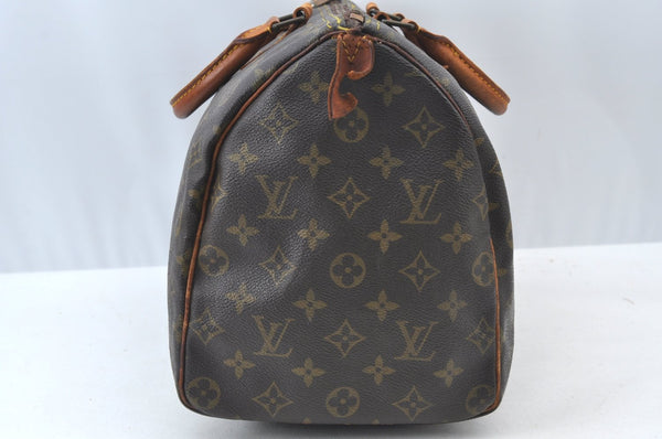 Authentic Louis Vuitton Monogram Speedy 35 Hand Boston Bag M41524 LV K7856