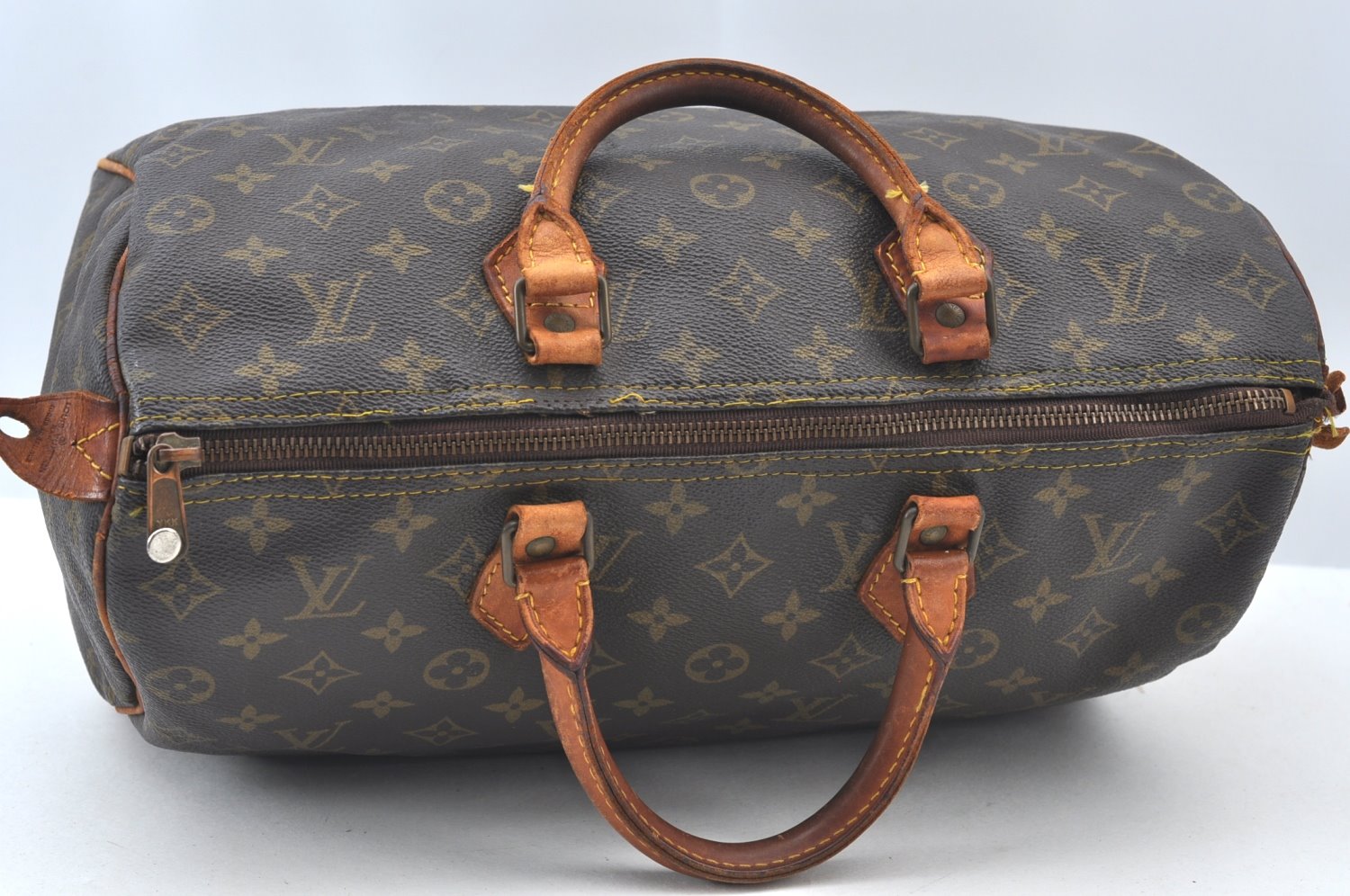 Authentic Louis Vuitton Monogram Speedy 35 Hand Boston Bag M41524 LV K7856