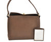 Authentic GUCCI Vintage Shoulder Hand Bag Purse Leather Brown K7878