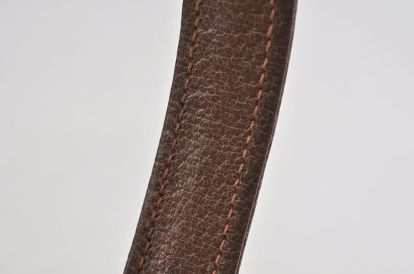 Authentic GUCCI Vintage Shoulder Hand Bag Purse Leather Brown K7878