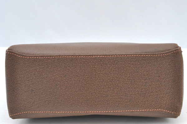 Authentic GUCCI Vintage Shoulder Hand Bag Purse Leather Brown K7878