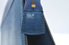 Authentic Louis Vuitton Epi Trousse Crete Clutch Bag Blue M48405 LV K7879