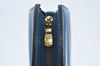 Authentic Louis Vuitton Epi Trousse Crete Clutch Bag Blue M48405 LV K7879