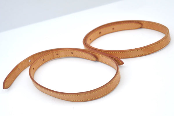 Authentic Louis Vuitton Leather Shoulder Strap For Bucket PM 27.6" Beige K7880