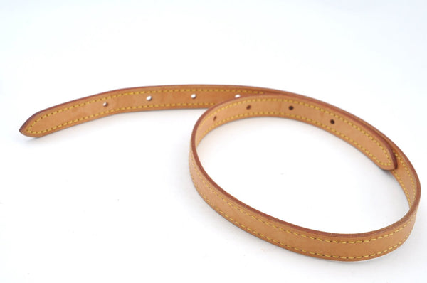 Authentic Louis Vuitton Leather Shoulder Strap For Bucket PM 27.6" Beige K7883