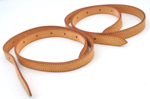 Authentic Louis Vuitton Leather Shoulder Strap For Bucket GM 31.9" Beige K7886