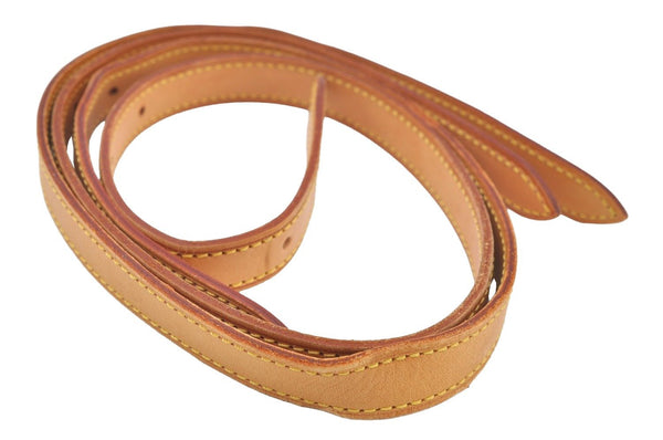 Authentic Louis Vuitton Leather Shoulder Strap For Bucket GM 31.9" Beige K7888