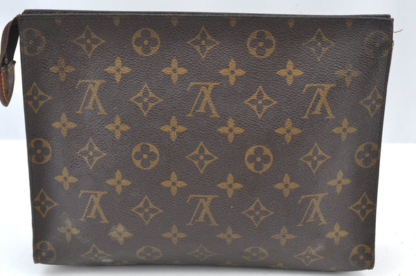 Authentic Louis Vuitton Monogram Poche Toilette 26 M47542 Cosmetics Pouch K7891