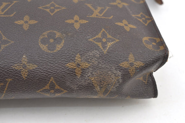 Authentic Louis Vuitton Monogram Poche Toilette 26 M47542 Cosmetics Pouch K7891