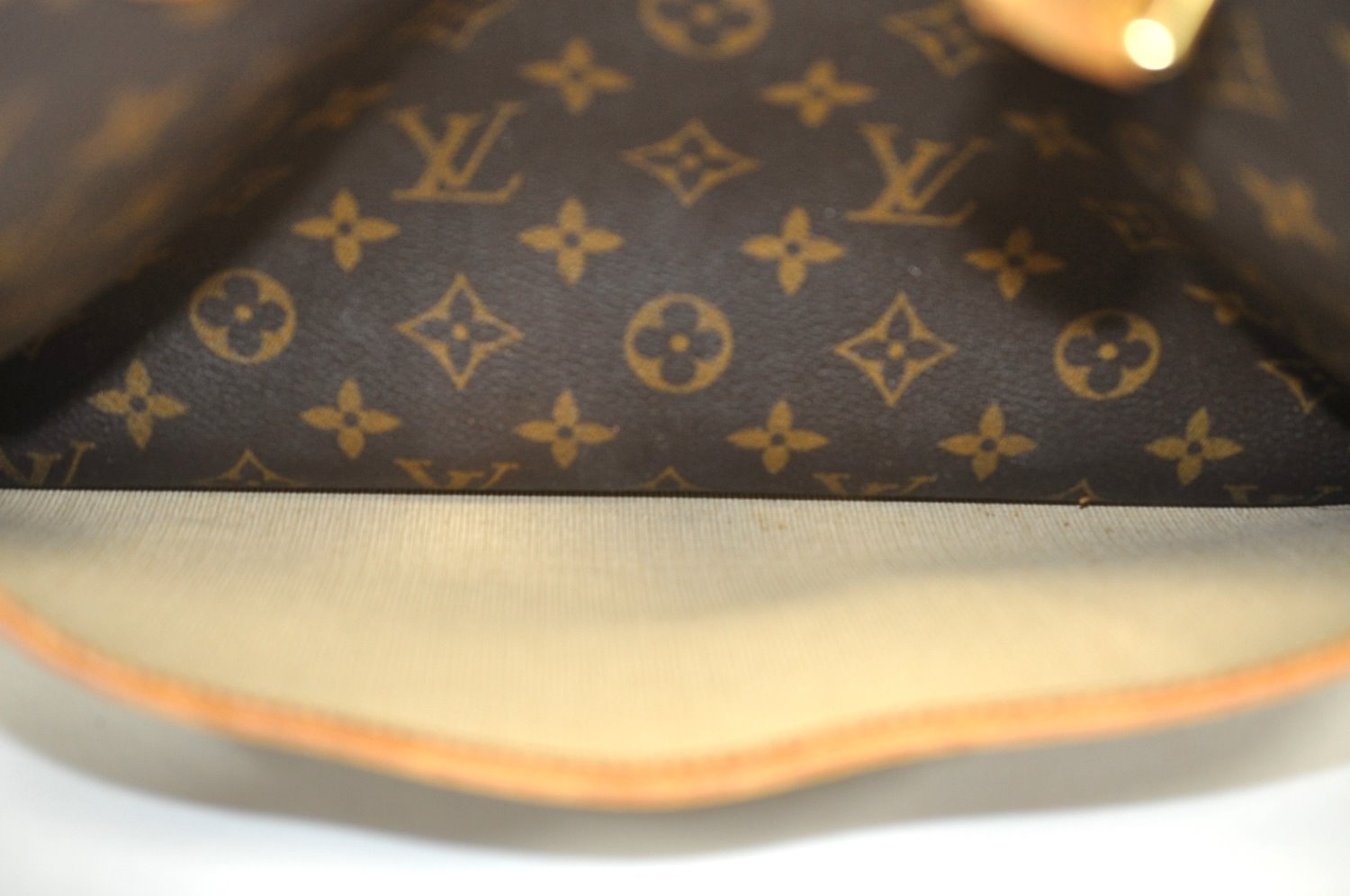 Authentic Louis Vuitton Monogram Deauville Hand Bag M47270 LV Junk K7894