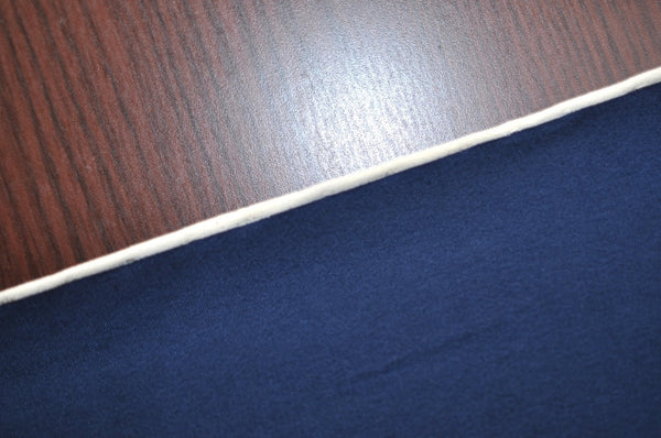 Authentic CHANEL Vintage Scarf Jewel Motif CC Logo Silk White Navy Blue K7895