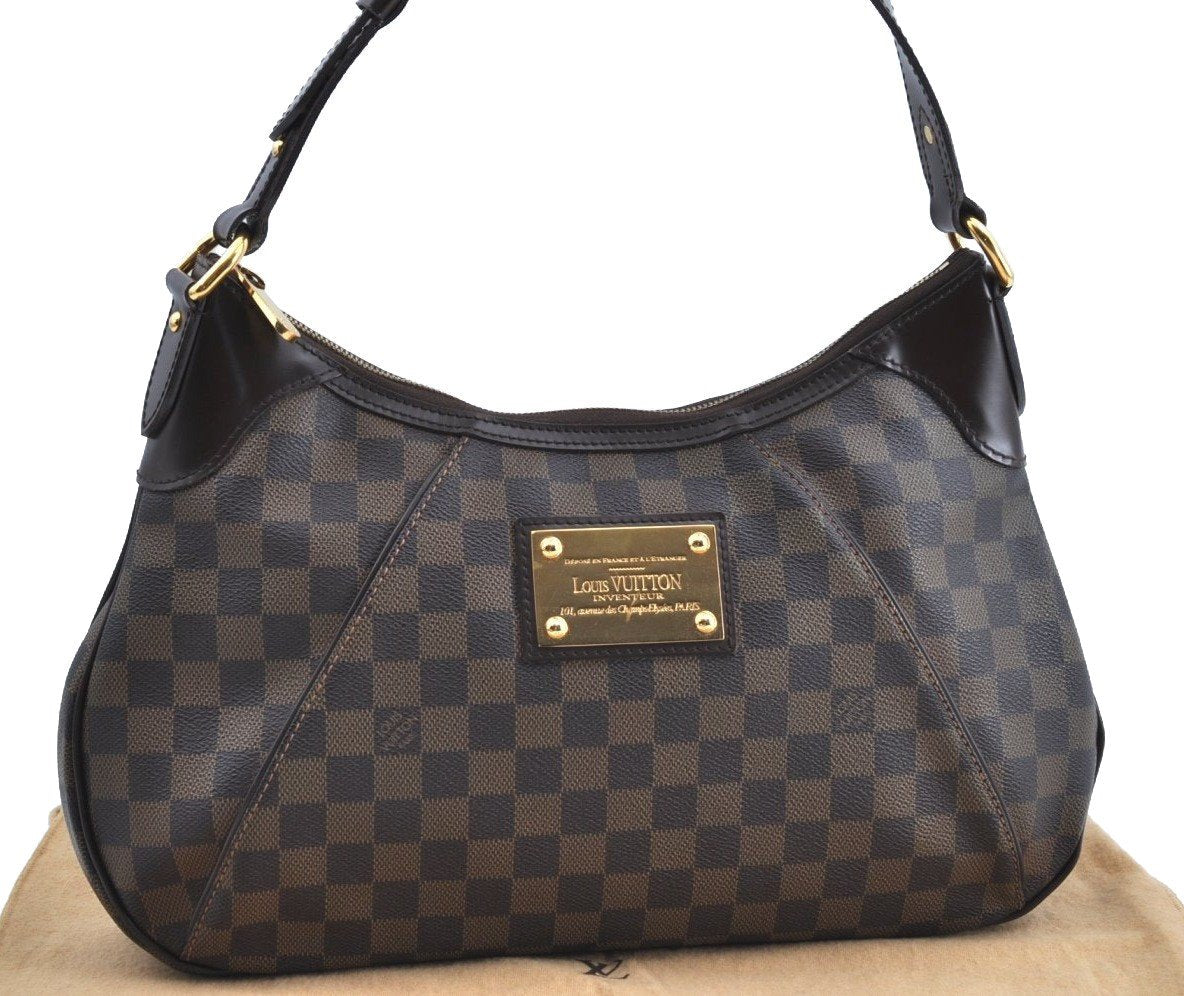 Authentic Louis Vuitton Damier Thames GM Shoulder Hand Bag N48181 LV K7904