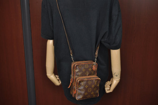 Authentic Louis Vuitton Monogram Amazone Shoulder Cross Body Bag Old Model K7905