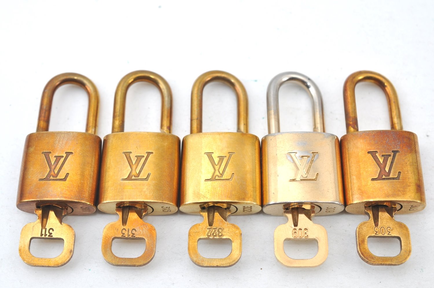 Authentic Louis Vuitton Padlock & Keys 10Set LV K7917