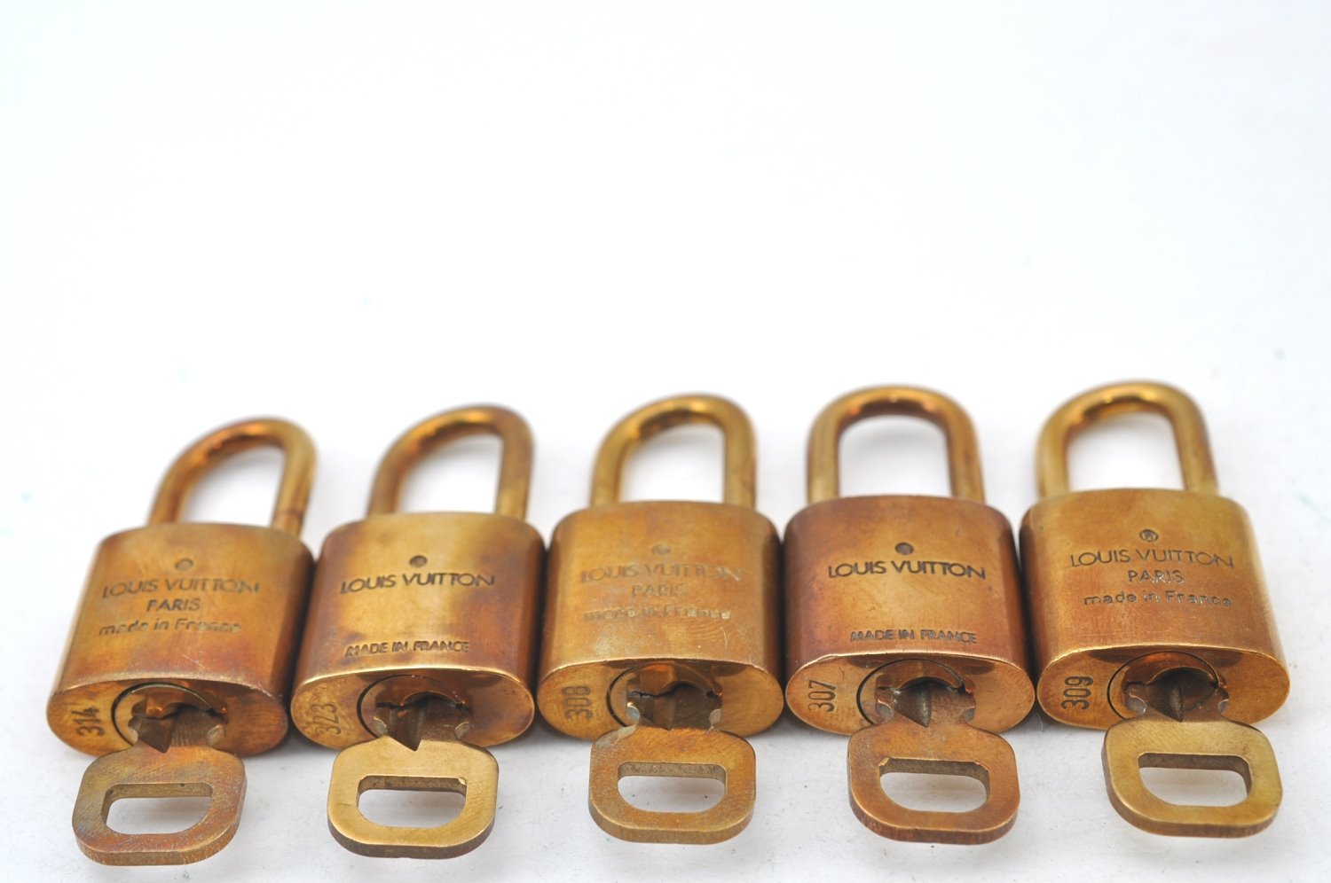 Authentic Louis Vuitton Padlock & Keys 10Set LV K7917