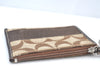 Authentic COACH Vintage Signature Coin Case Purse Canvas Leather Brown K7918