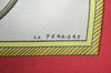 Authentic HERMES Carre 90 Scarf "LES VOITURES A TRANSFORMATION" Silk Red K7921
