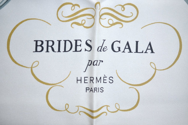 Authentic HERMES Carre 90 Scarf "BRIDES de GALA par" Silk Pink K7927