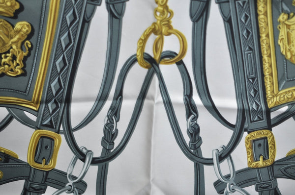 Authentic HERMES Carre 90 Scarf "BRIDES de GALA par" Silk Pink K7927