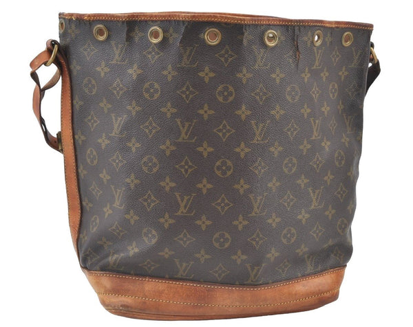 Authentic Louis Vuitton Monogram Noe Shoulder Drawstring Bag Old Model LV K7939