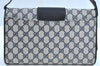 Authentic GUCCI 2Way Shoulder Clutch Hand Bag Purse GG PVC Leather Navy K7942