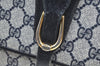 Authentic GUCCI 2Way Shoulder Clutch Hand Bag Purse GG PVC Leather Navy K7942