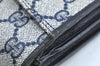 Authentic GUCCI 2Way Shoulder Clutch Hand Bag Purse GG PVC Leather Navy K7942