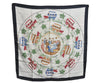 Authentic HERMES Carre 90 Scarf "JEU DES OMNIBUS ET DAMES" Silk Black K7960