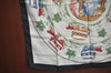 Authentic HERMES Carre 90 Scarf "JEU DES OMNIBUS ET DAMES" Silk Black K7960