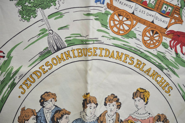 Authentic HERMES Carre 90 Scarf "JEU DES OMNIBUS ET DAMES" Silk Black K7960