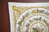 Authentic HERMES Carre 90 Scarf "LA PROMENADE DE LONGCHAMPS" Silk White K7961