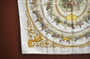 Authentic HERMES Carre 90 Scarf "LA PROMENADE DE LONGCHAMPS" Silk White K7961