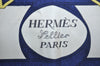 Authentic HERMES Carre 90 Scarf "Eperon d' or" Silk Blue K7967