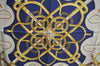 Authentic HERMES Carre 90 Scarf "Eperon d' or" Silk Blue K7967