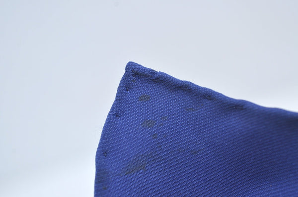 Authentic HERMES Carre 90 Scarf "Eperon d' or" Silk Blue K7967