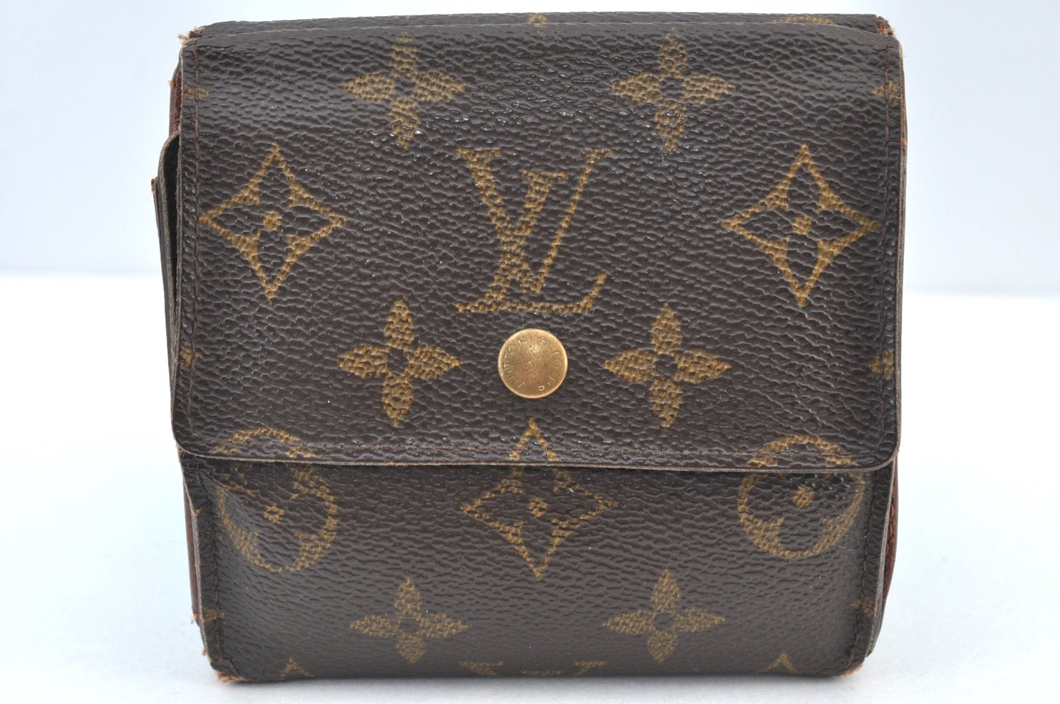 Authentic Louis Vuitton Monogram M61652 Porte Monnaie Billet Carte Credit K7972