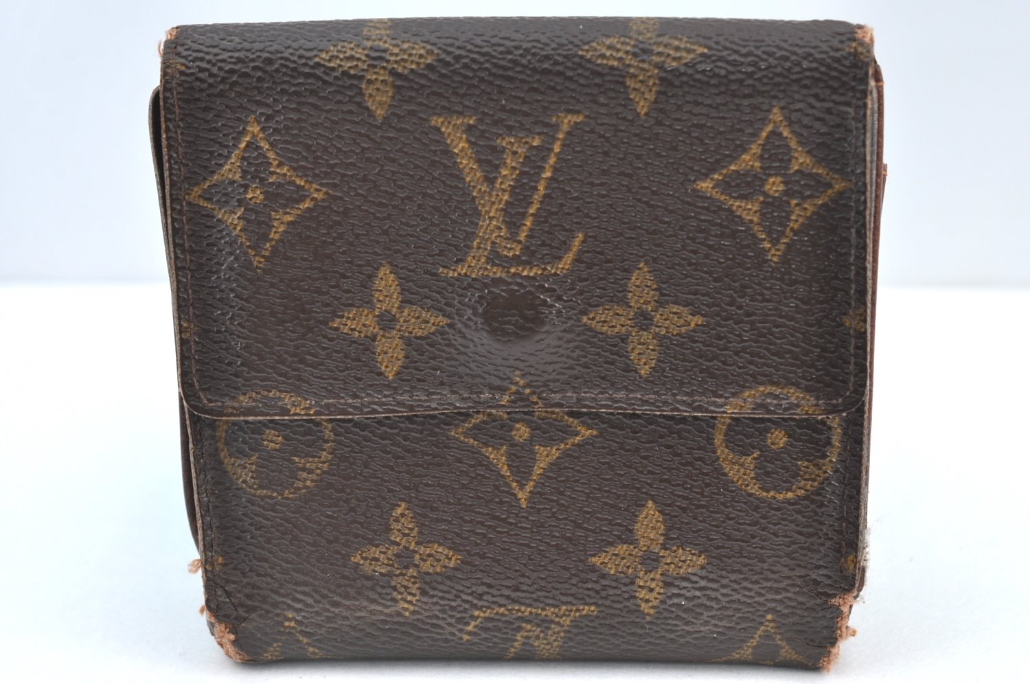 Authentic Louis Vuitton Monogram M61652 Porte Monnaie Billet Carte Credit K7972