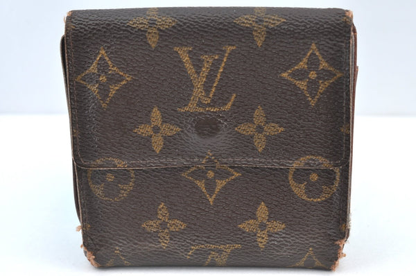 Authentic Louis Vuitton Monogram M61652 Porte Monnaie Billet Carte Credit K7972