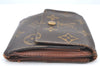 Authentic Louis Vuitton Monogram M61652 Porte Monnaie Billet Carte Credit K7972