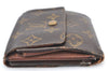 Authentic Louis Vuitton Monogram M61652 Porte Monnaie Billet Carte Credit K7972