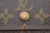 Authentic Louis Vuitton Monogram M61652 Porte Monnaie Billet Carte Credit K7972