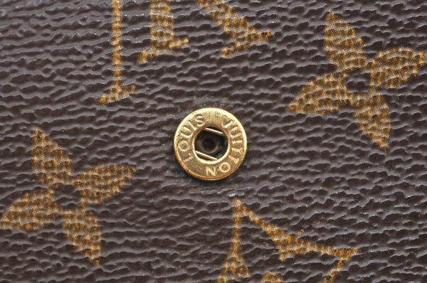 Authentic Louis Vuitton Monogram M61652 Porte Monnaie Billet Carte Credit K7972