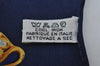 Authentic CHANEL Vintage Scarf Jewel Motif CC Logo Silk Navy Blue K7978