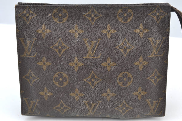 Auth Louis Vuitton Monogram Poche Toilette 19 M47544 Cosmetics Pouch Junk K7992