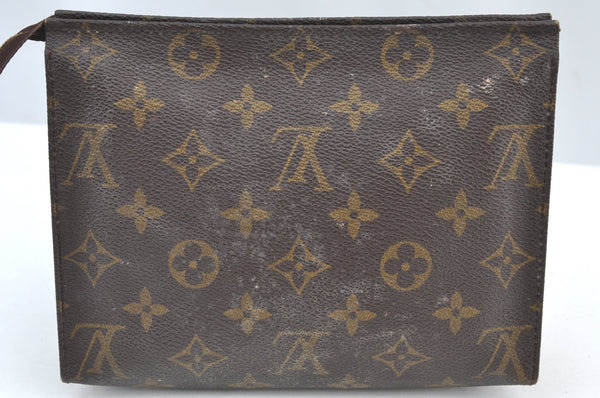 Auth Louis Vuitton Monogram Poche Toilette 19 M47544 Cosmetics Pouch Junk K7992
