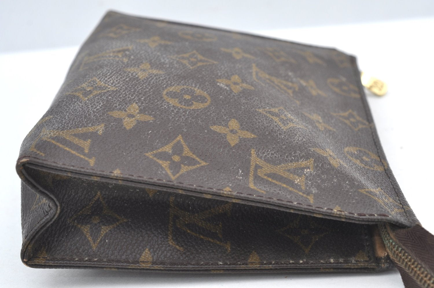 Auth Louis Vuitton Monogram Poche Toilette 19 M47544 Cosmetics Pouch Junk K7992