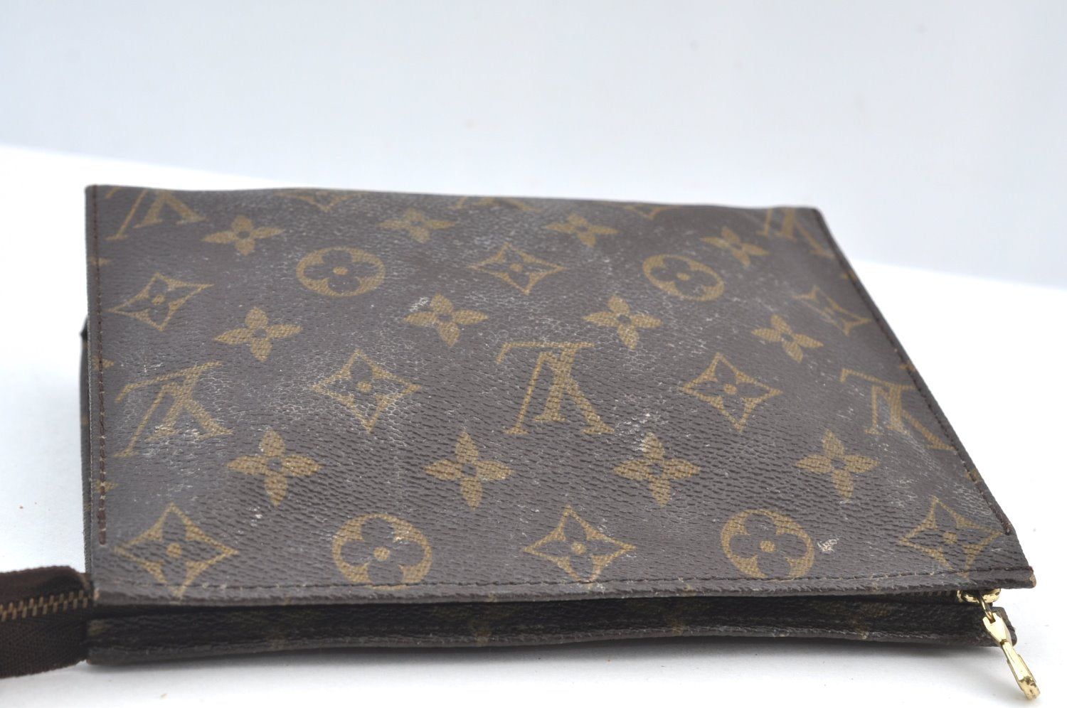 Auth Louis Vuitton Monogram Poche Toilette 19 M47544 Cosmetics Pouch Junk K7992