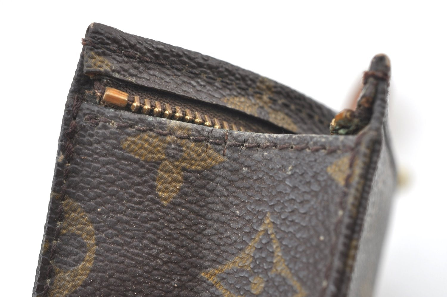 Auth Louis Vuitton Monogram Poche Toilette 19 M47544 Cosmetics Pouch Junk K7992