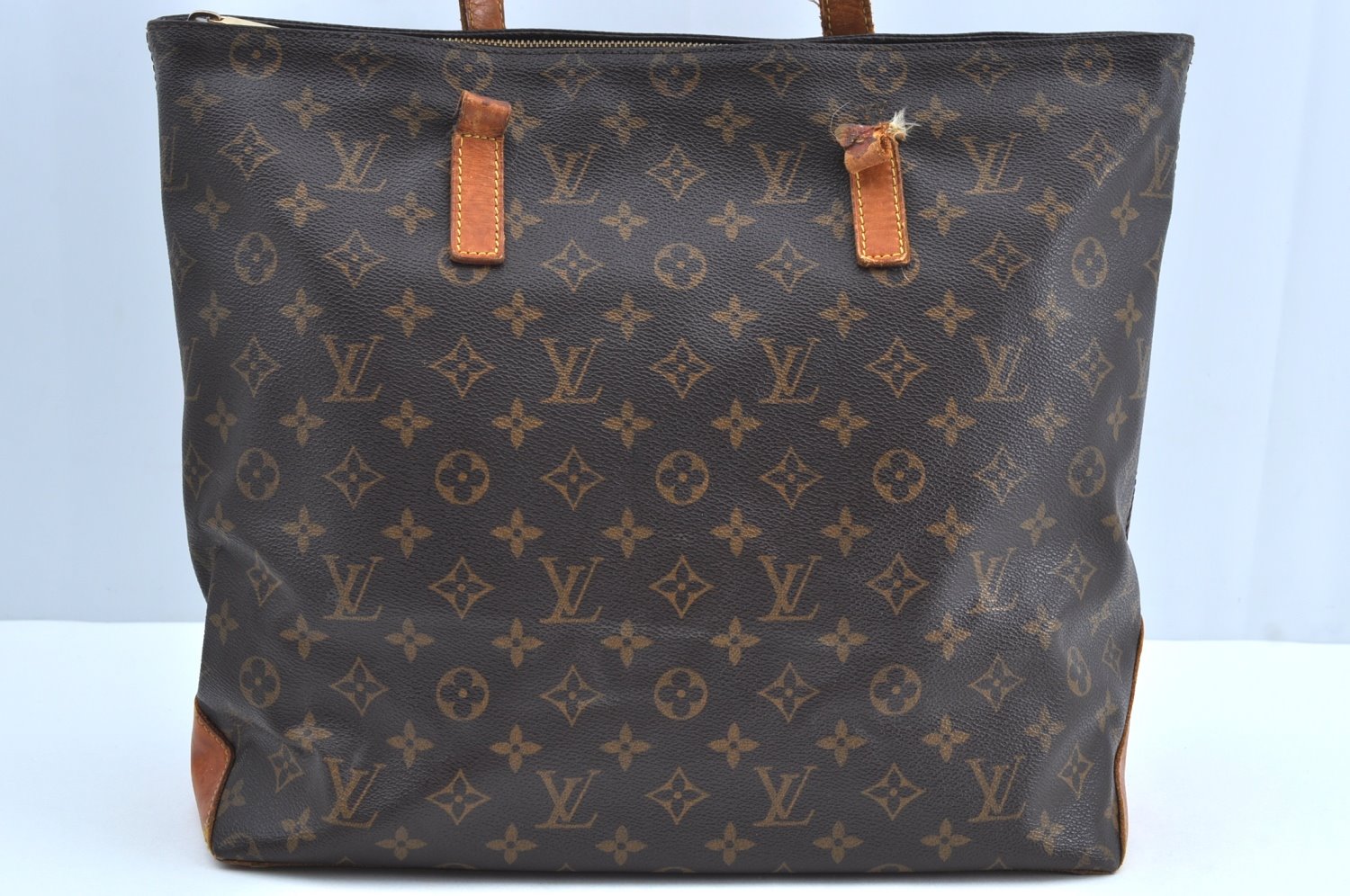 Authentic Louis Vuitton Monogram Cabas Mezzo Shoulder Tote Bag M51151 Junk K7998