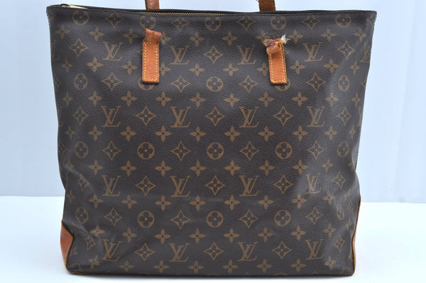 Authentic Louis Vuitton Monogram Cabas Mezzo Shoulder Tote Bag M51151 Junk K7998